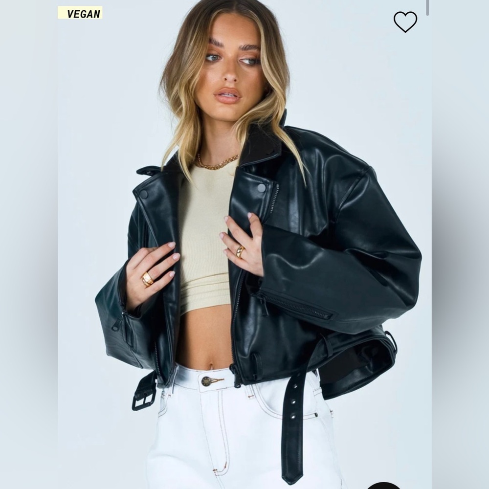 Lioness Cropped Leather Jacket